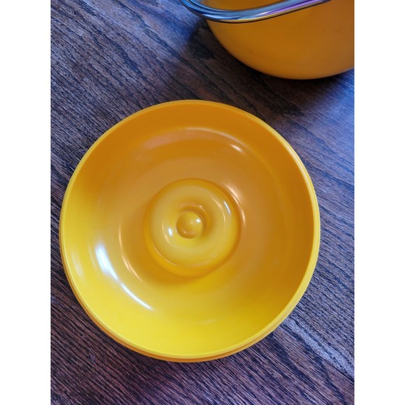 Fun Vintage 60s Mod Ice Bucket Hard Plastic with Tubular Chrome Handle - Picture 4 of 7